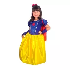 Fantasia Infantil Vestido Branca De Neve Luxo - Brink Model