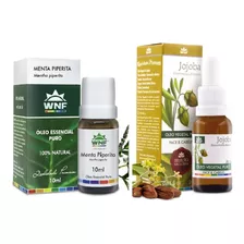 Óleo Essencial Menta Piperita 10ml + Oleo Vegetal Jojoba 