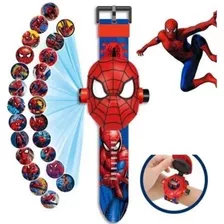 Relogio Homem Aranha Infantil Projetor 24 Imagens Com Tampa