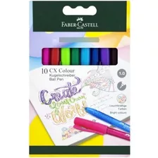 Boligrafos Rollerball Faber Castell Cx 10 Colores 