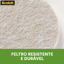 Feltro Sintético Redondo Grande 9 Unidades Branco 3m Scotch