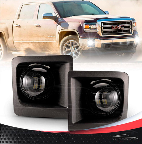 Par Faros Led Niebla Sierra Gmc 1500 2014 - 2015 Con Biseles Foto 4