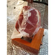 Regalo Navideño Jamon Crudo S/hueso C/jamonera Laqueada 