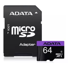 Memoria Adata Micro Sd Xc 64gb Clase 10 Uhs-i 50 Mb
