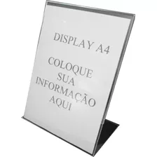 Display A4 Para Mesa Ou Balcão Modelo L