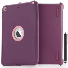 Funda Para iPad 5g/6g Violeta Impermeable Rigida Resistente
