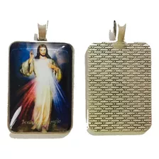 4 Medallas Jesus De La Misericordia Mide 3.5cm X 2.5cm