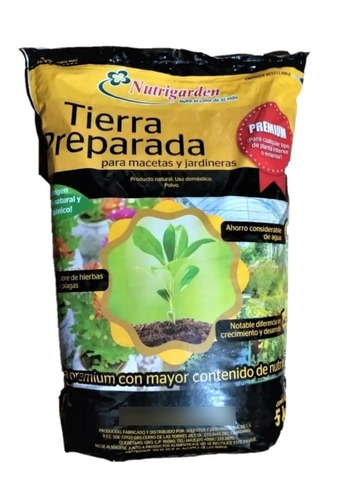 Tierra Preparada Premium 5kg. Con Perlita, Corteza, Coco