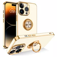 Funda Wollony Para iPhone 14 Pro Max Kickstand Gold