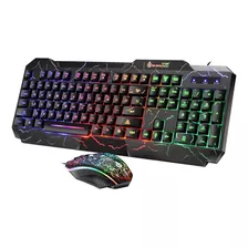 Kit Teclado Y Mouse Gaming D620 Usb Retroiluminado Pc Gamer 