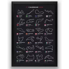 Cuadro Circuito 2023 Formula 1 51x36 Madera Vidrio Poster F1