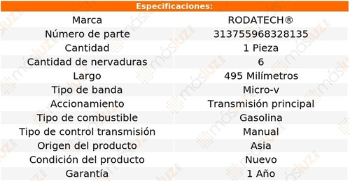 (1) Banda Accesorios Micro-v T/principal Tc 2.5l 4 Cil 11/16 Foto 2