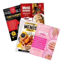 Pack 100 Flyers Publicitarios 14*10cms Por 1 Lado