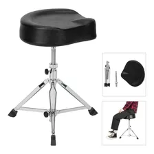 Silla Plegable Ajustable Para Baterista Color Negro