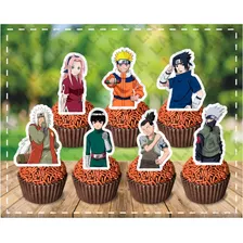 60 Tags Toppers P/ Doces Docinhos Naruto