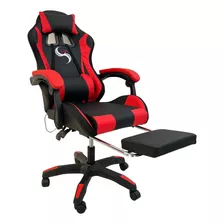 Silla De Escritorio Silla Gamer Sigaerpo Gamer Ergonómica Negra Y Roja Con Tapizado De Cuero Sintético