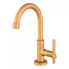 Torneira Para Banheiro Lavabo 100%metal Gold Matte 2296 C77