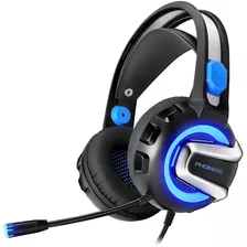 Auricular Azul Gamer Pc Ps4 Led Microfono Sonido Envolvente