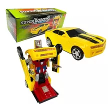 Carrinho Camaro Transformers Vira Robô Luz Som Bate Volta Am