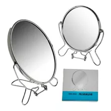 Espelho De Mesa 7'' Dupla Face Com Aumento Giratório Makeup