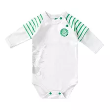 Body Bebê Palmeiras Manga Longa Oficial