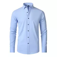 Camisas De Vestir De Manga Larga Para Hombre, Talla Grande