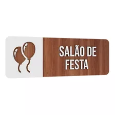 Placa Indicativa Salão De Festas Mdf Auto Relevo Eventos