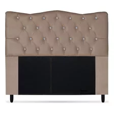 Cabeceira Casal Duna P/ Cama Box De 140cm Suede Cappuccino