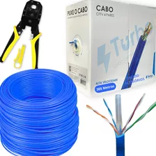 Cabo De Rede Profissional Cftv Cat5e Caixa 305m Alicate Rj45