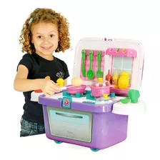 Cheff Cozinha Infantil Portátil Homeplay Xplast Menina