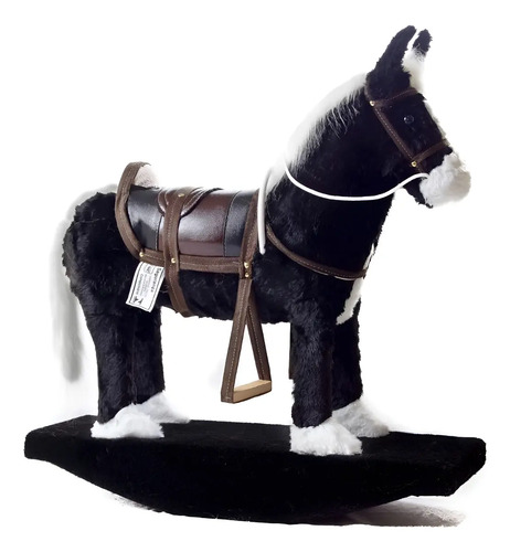 Cavalinho Balanço Pelúcia Premium Naga Luxo 2 A 7 Anos