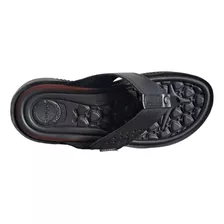 Chinelo Masculino Pegada Em Couro 133155 Solado Com Bolha Ar