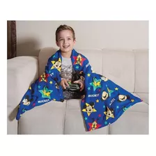 Manta Lepper Fleece De Sofá Cor Azul Com Design Mickey Mouse De 1.5m X 1.25m