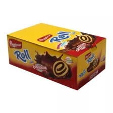 Bolinho Roll Recheio Chocolate Bauducco Display C/15un