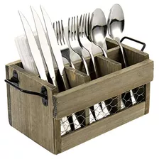 Organizador Vintage De Cubiertos Y Servilletas