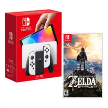 Nintendo Switch Oled Blanco + Zelda Breath Of The Wild