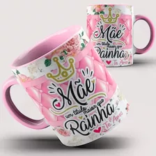 Caneca Rosa Mãe Titulo De Rainha 444ia