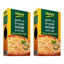 Kit 2 Peito Frango Vapza Desfiado Cozido 800 G Cozido Vapor