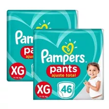 Kit Fralda Pampers Pants Xg Ajuste Total Com Dois Pacotes .