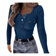 Blusa L Feminina De Cor Sólida, Moderna, Tricotada, Fina, Ma