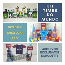 Kit Times Do Mundo Barcelona Juventus Psg Arquivo Silhouette