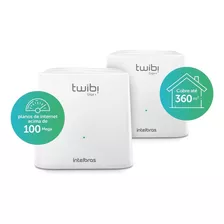  Intelbras Twibi Kit Com 2 Roteadores Mesh Ac 1200 Twibi Giga+ 360m² Cor Branco