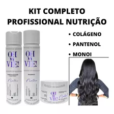 Kit Nutri Profissional Salão Shampoo Condicionador E Máscara
