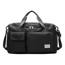 Maleta Gym Ejercicio Bolsa Viaje Casual Moda Morral Bcel Am7 Color Negro