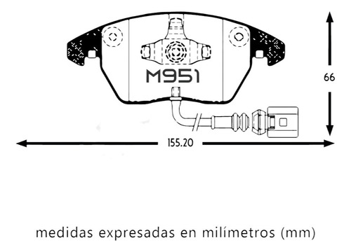 Pastillas De Freno Delantera Semi Metalica Para Audi A3 Foto 2