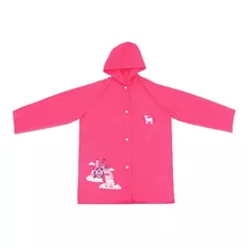 Capa De Chuva Kids Infantil Com Touca P/ Meninas Tamanho P Cor Rosa