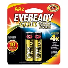 Pilas Bateria Alcalina Eveready 2aa Gold X 2 Unidades