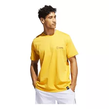 Playera adidas Basquetbol Worldwide Hoops Hombre Amarillo