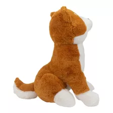 Cachorro Shiba Marrom Sentado Pelúcia Fofy Toys 22cm Origina