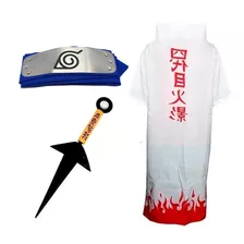 Cosplay Minato Manto Yondaime Hokage + Kunai + Bandana Y05